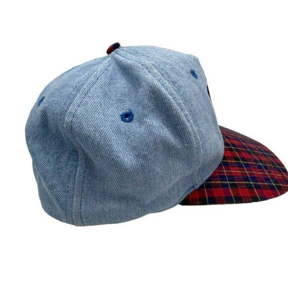 Mickey Unlimited Youth Mickey Mouse Adjustable Cap Denim Plaid Bill - Picture 8 of 10